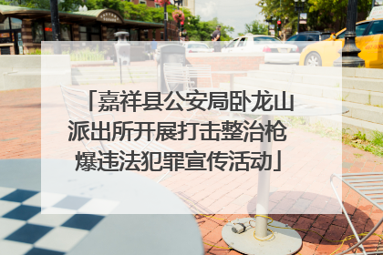 嘉祥县公安局卧龙山派出所开展打击整治枪爆违法犯罪宣传活动