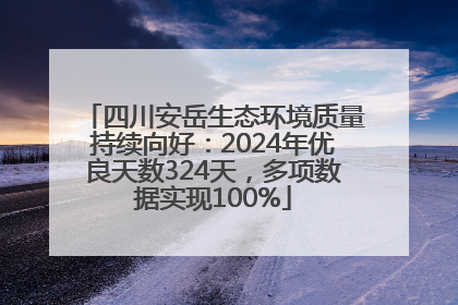 四川安岳生态环境质量持续向好：2024年优良天数324天，多项数据实现100%