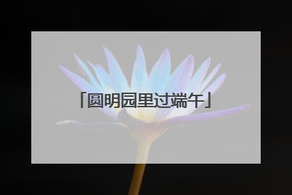 圆明园里过端午
