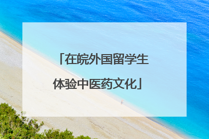 在皖外国留学生体验中医药文化