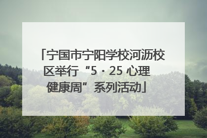 宁国市宁阳学校河沥校区举行“5・25 心理健康周”系列活动
