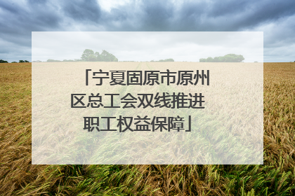 宁夏固原市原州区总工会双线推进职工权益保障