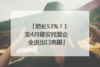 增长53%！1至4月雄安民营企业进出口亮眼