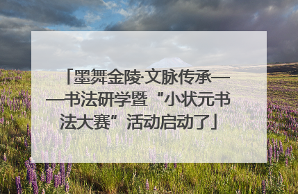 墨舞金陵·文脉传承——书法研学暨“小状元书法大赛”活动启动了