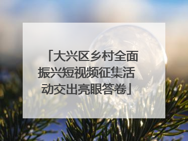 大兴区乡村全面振兴短视频征集活动交出亮眼答卷