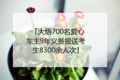 大悟700名爱心车主9年义务接送考生8300余人次