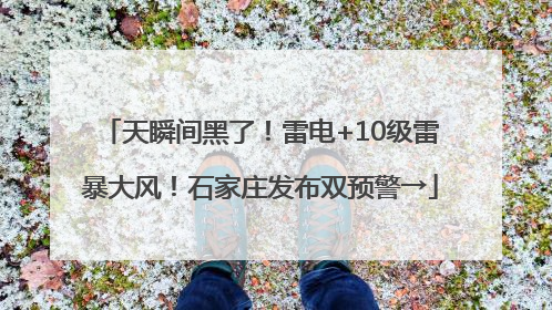 天瞬间黑了！雷电+10级雷暴大风！石家庄发布双预警→