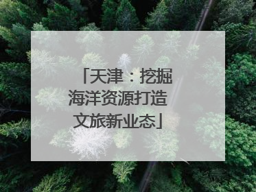天津：挖掘海洋资源打造文旅新业态