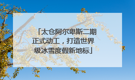 太仓阿尔卑斯二期正式动工，打造世界级冰雪度假新地标