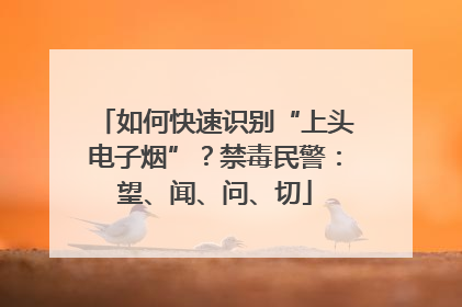如何快速识别“上头电子烟”？禁毒民警：望、闻、问、切