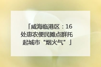 威海临港区：16处惠农便民摊点群托起城市“烟火气”