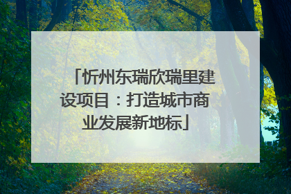 忻州东瑞欣瑞里建设项目：打造城市商业发展新地标