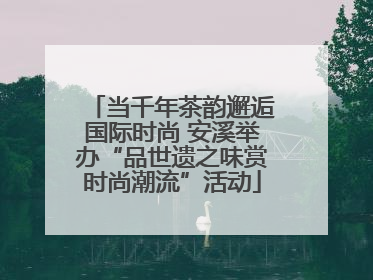 当千年茶韵邂逅国际时尚 安溪举办“品世遗之味赏时尚潮流”活动