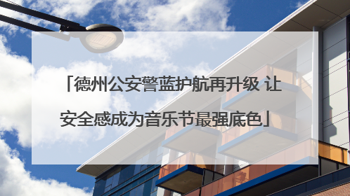 德州公安警蓝护航再升级 让安全感成为音乐节最强底色