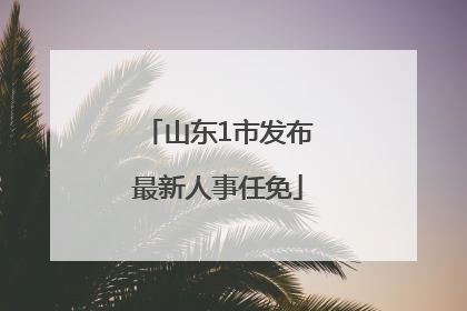 山东1市发布最新人事任免