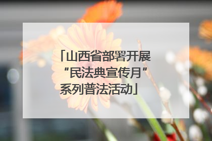 山西省部署开展“民法典宣传月”系列普法活动
