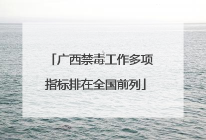 广西禁毒工作多项指标排在全国前列