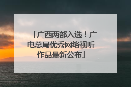 广西两部入选！广电总局优秀网络视听作品最新公布