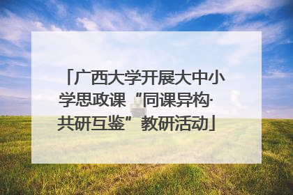 广西大学开展大中小学思政课“同课异构·共研互鉴”教研活动