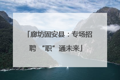 廊坊固安县：专场招聘 “职”通未来