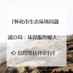 怀化市生态环境局溆浦分局：环保服务暖人心 信用帮扶伴企行