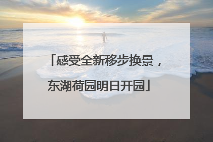 感受全新移步换景，东湖荷园明日开园