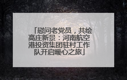 慰问老党员，共绘高庄新景：河南航空港投资集团驻村工作队开启暖心之旅