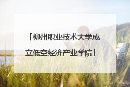 柳州职业技术大学成立低空经济产业学院
