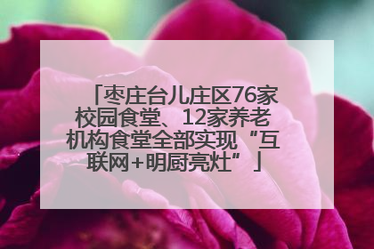 枣庄台儿庄区76家校园食堂、12家养老机构食堂全部实现“互联网+明厨亮灶”
