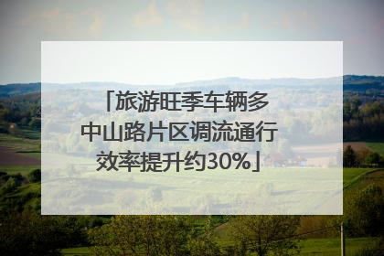 旅游旺季车辆多 中山路片区调流通行效率提升约30%
