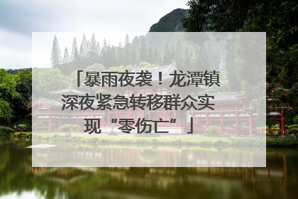 暴雨夜袭！龙潭镇深夜紧急转移群众实现“零伤亡”