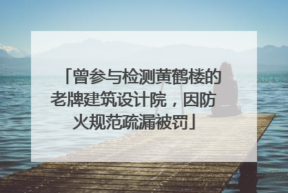 曾参与检测黄鹤楼的老牌建筑设计院，因防火规范疏漏被罚