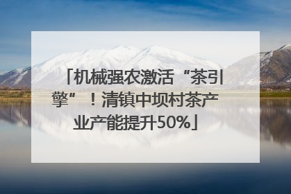 机械强农激活“茶引擎”！清镇中坝村茶产业产能提升50%