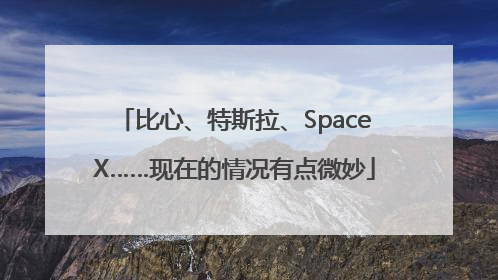 比心、特斯拉、SpaceX……现在的情况有点微妙