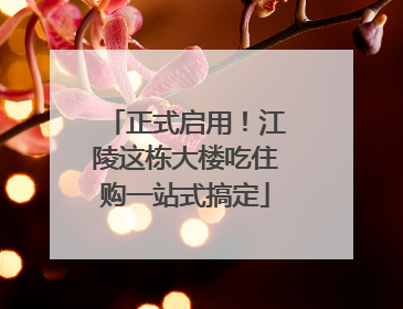 正式启用！江陵这栋大楼吃住购一站式搞定