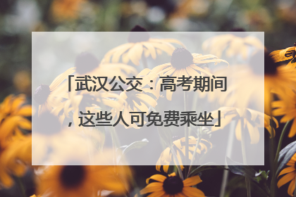 武汉公交：高考期间，这些人可免费乘坐
