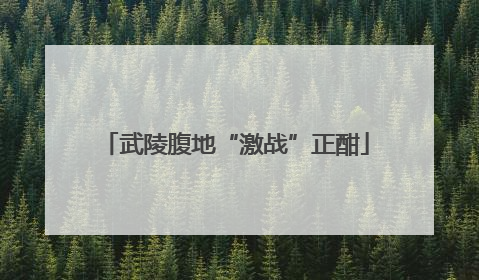武陵腹地“激战”正酣