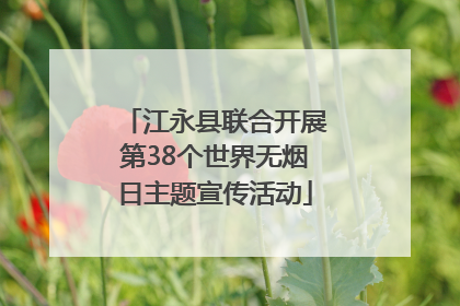 江永县联合开展第38个世界无烟日主题宣传活动