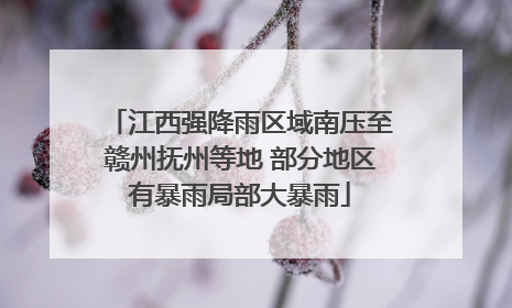 江西强降雨区域南压至赣州抚州等地 部分地区有暴雨局部大暴雨
