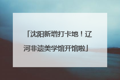 沈阳新增打卡地！辽河非遗美学馆开馆啦