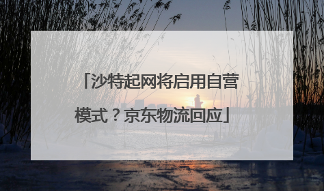沙特起网将启用自营模式？京东物流回应