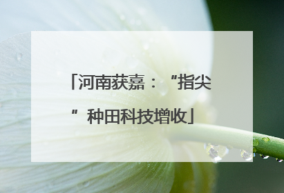河南获嘉：“指尖”种田科技增收