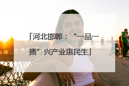 河北邯郸：“一品一播”兴产业惠民生