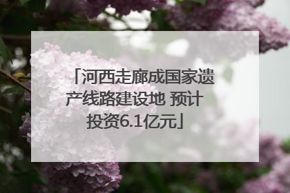 河西走廊成国家遗产线路建设地 预计投资6.1亿元