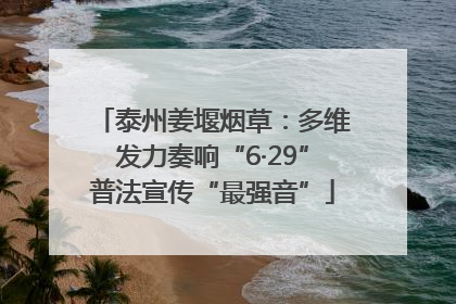 泰州姜堰烟草：多维发力奏响“6·29”普法宣传“最强音”