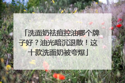 洗面奶祛痘控油哪个牌子好？油光暗沉退散！这十款洗面奶被夸爆