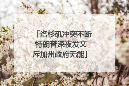 洛杉矶冲突不断 特朗普深夜发文斥加州政府无能