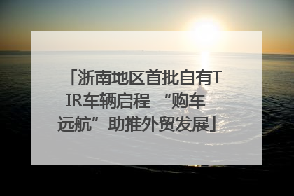 浙南地区首批自有TIR车辆启程 “购车远航”助推外贸发展