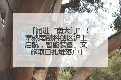涌进“南大门”！常熟南融科创区沪上启航，智能装备、文旅项目扎堆落户