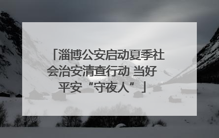 淄博公安启动夏季社会治安清查行动 当好平安“守夜人”